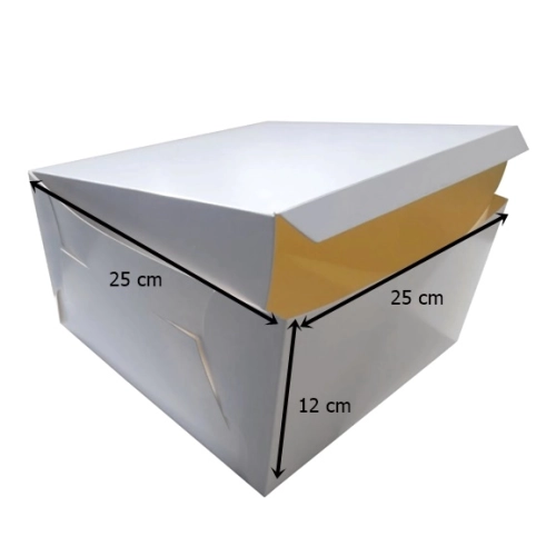 Pudełko na ciasto chrzest wesele komunia karton na tort opakowanie 25x25x12cm